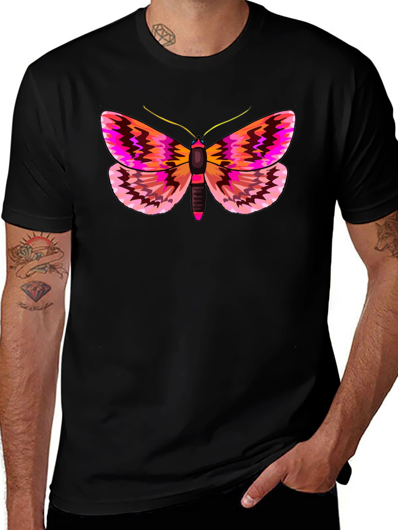 Moth Graphic T-Shirt - Unique Butterfly Tee
