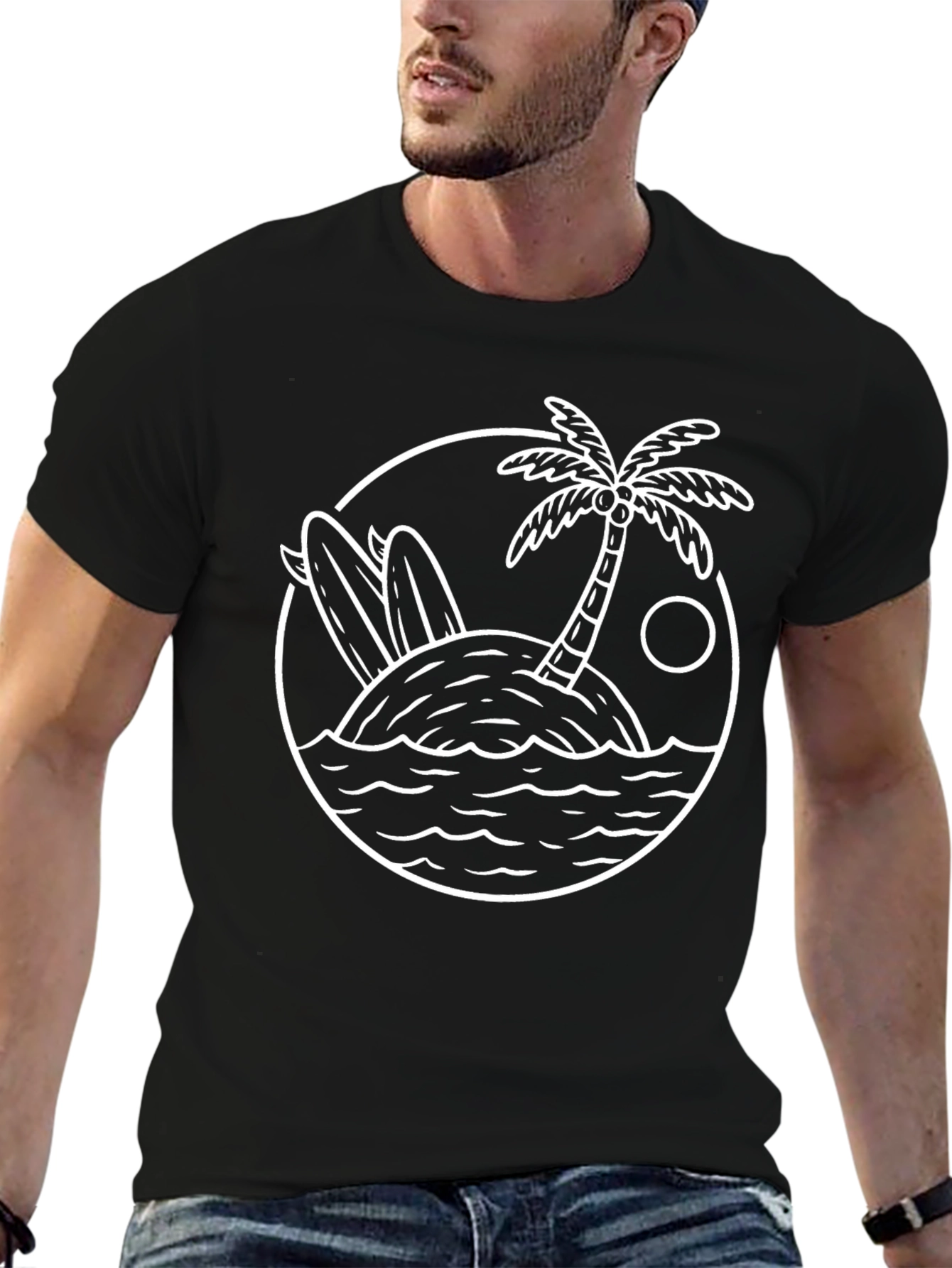 Island Surf T-Shirt - Black