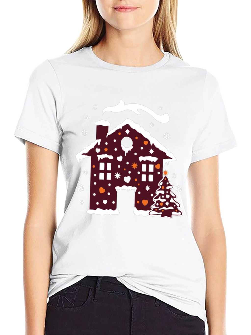 Festive Holiday Gingerbread House Christmas T-Shirt