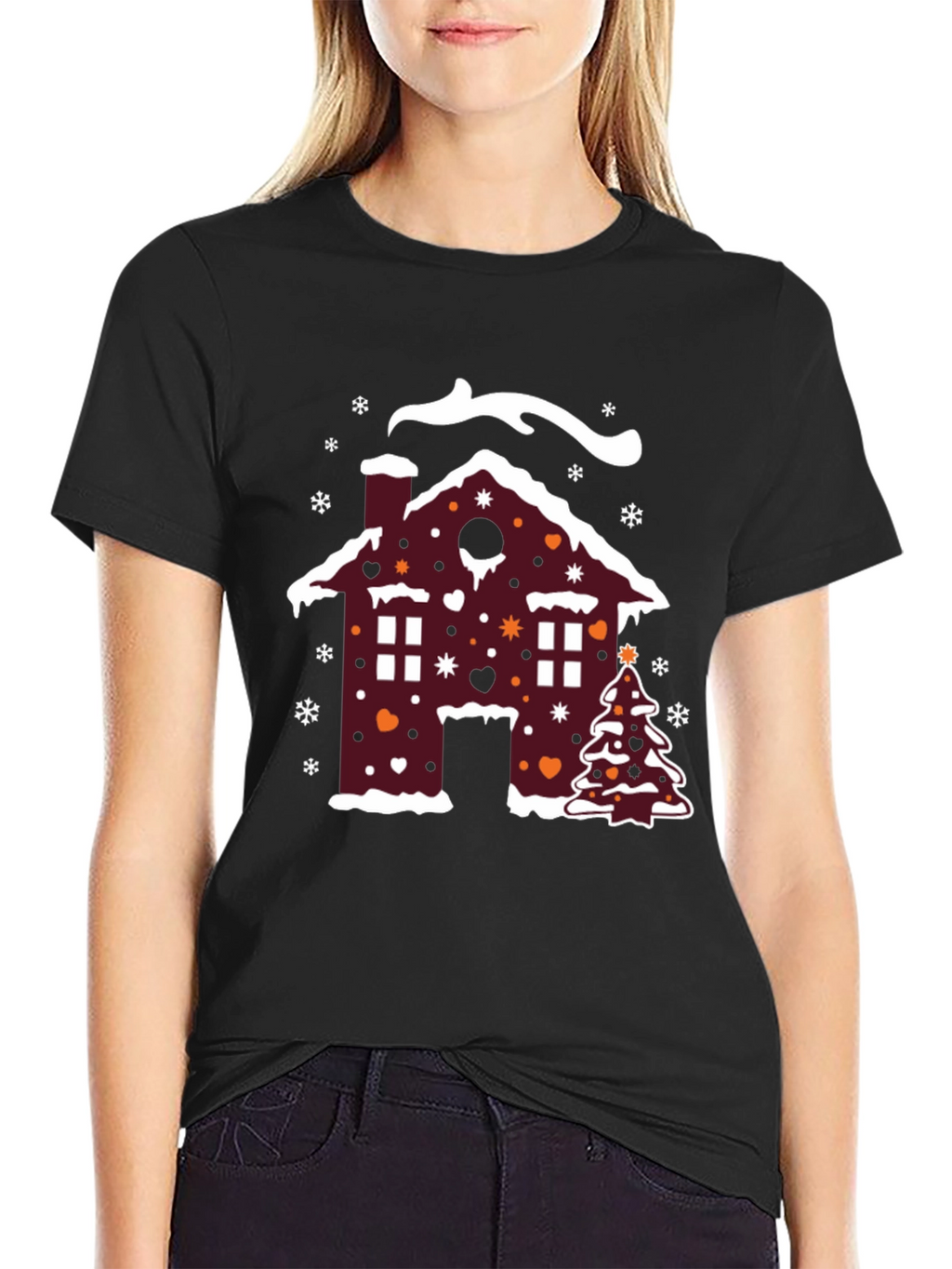 Festive Holiday Gingerbread House Christmas T-Shirt