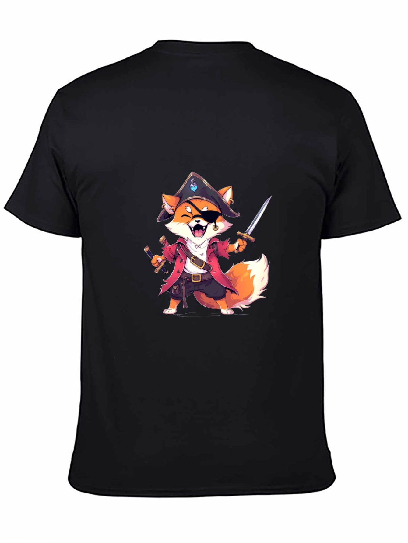 Pirate Fox Graphic Tee - Soft Cotton Blend