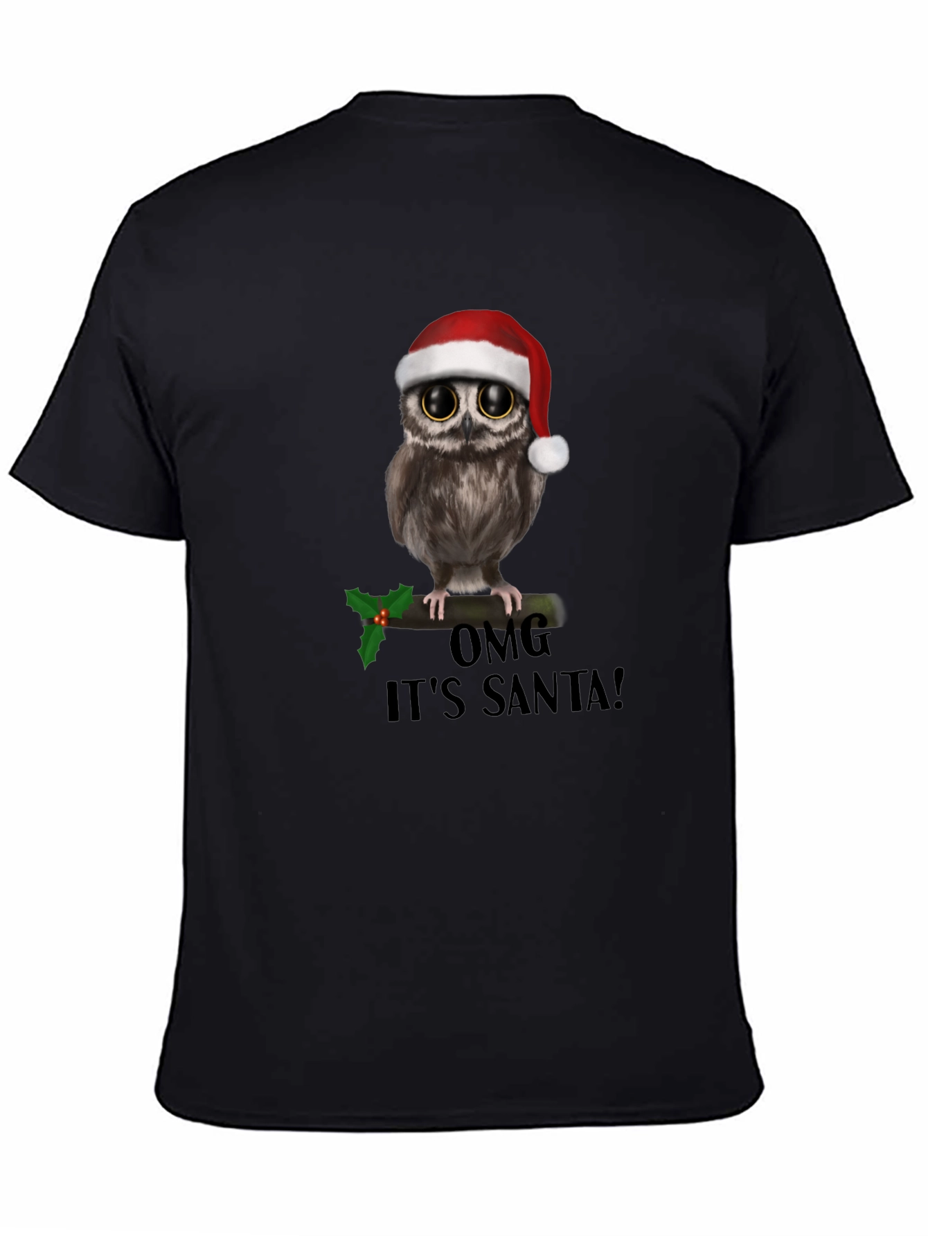 Christmas Owl T-Shirt: OMG Its Santa!