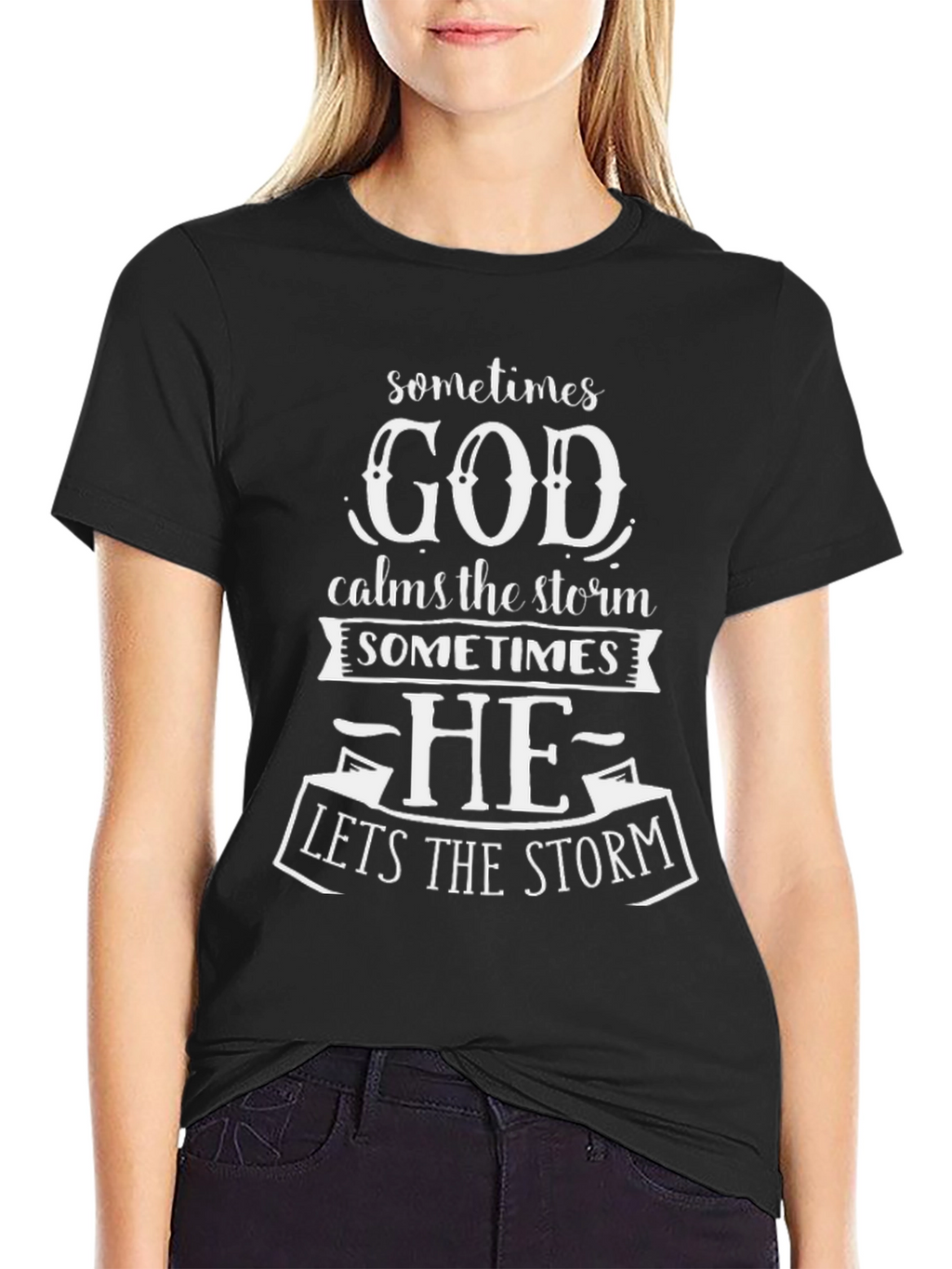 God Calms The Storm T-Shirt Christian Apparel