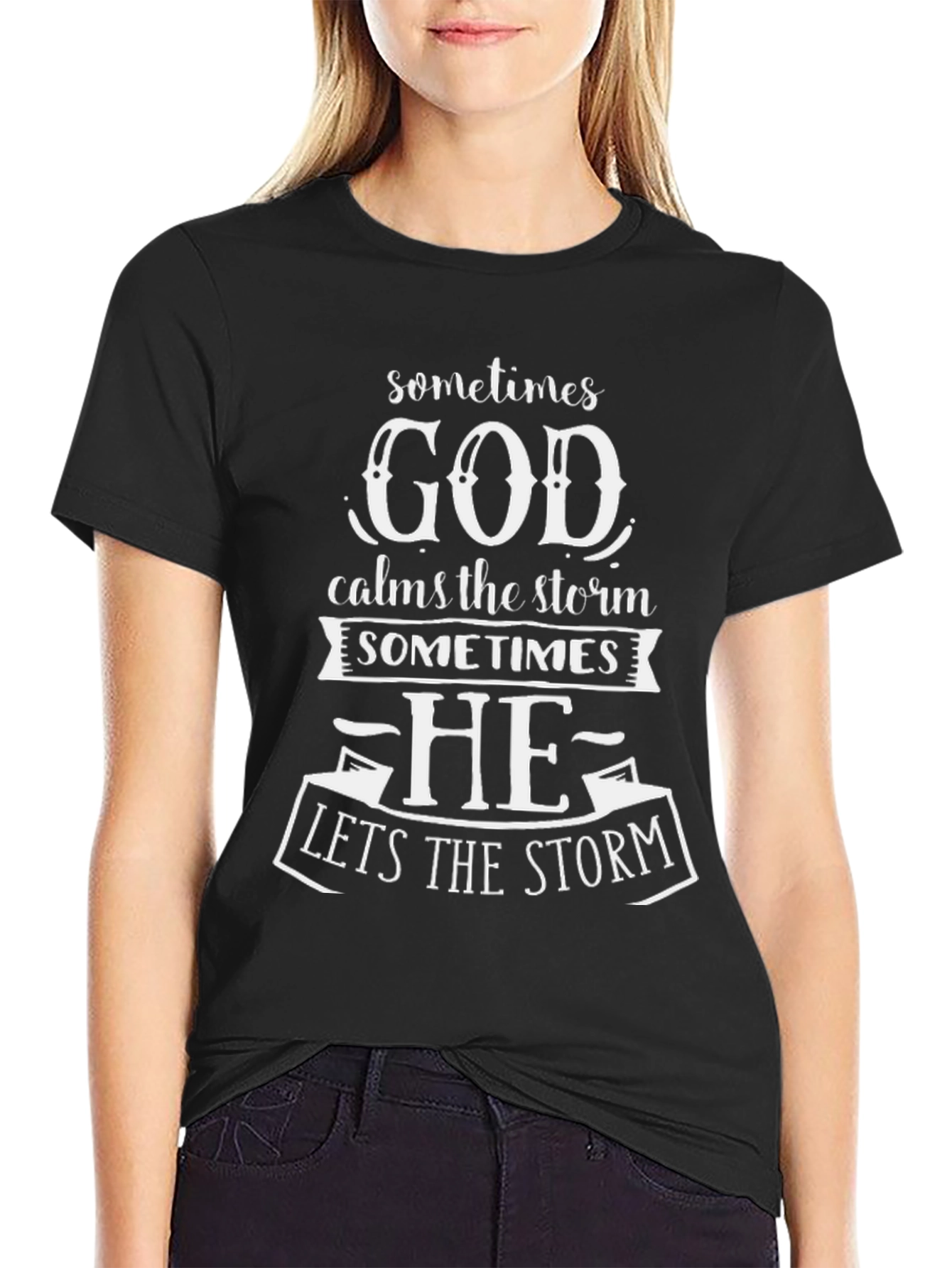 God Calms The Storm T-Shirt Christian Apparel