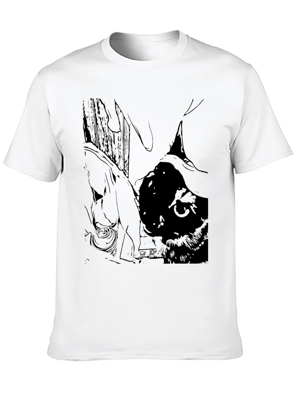Gothic Cat T-Shirt - Unisex Black Tee