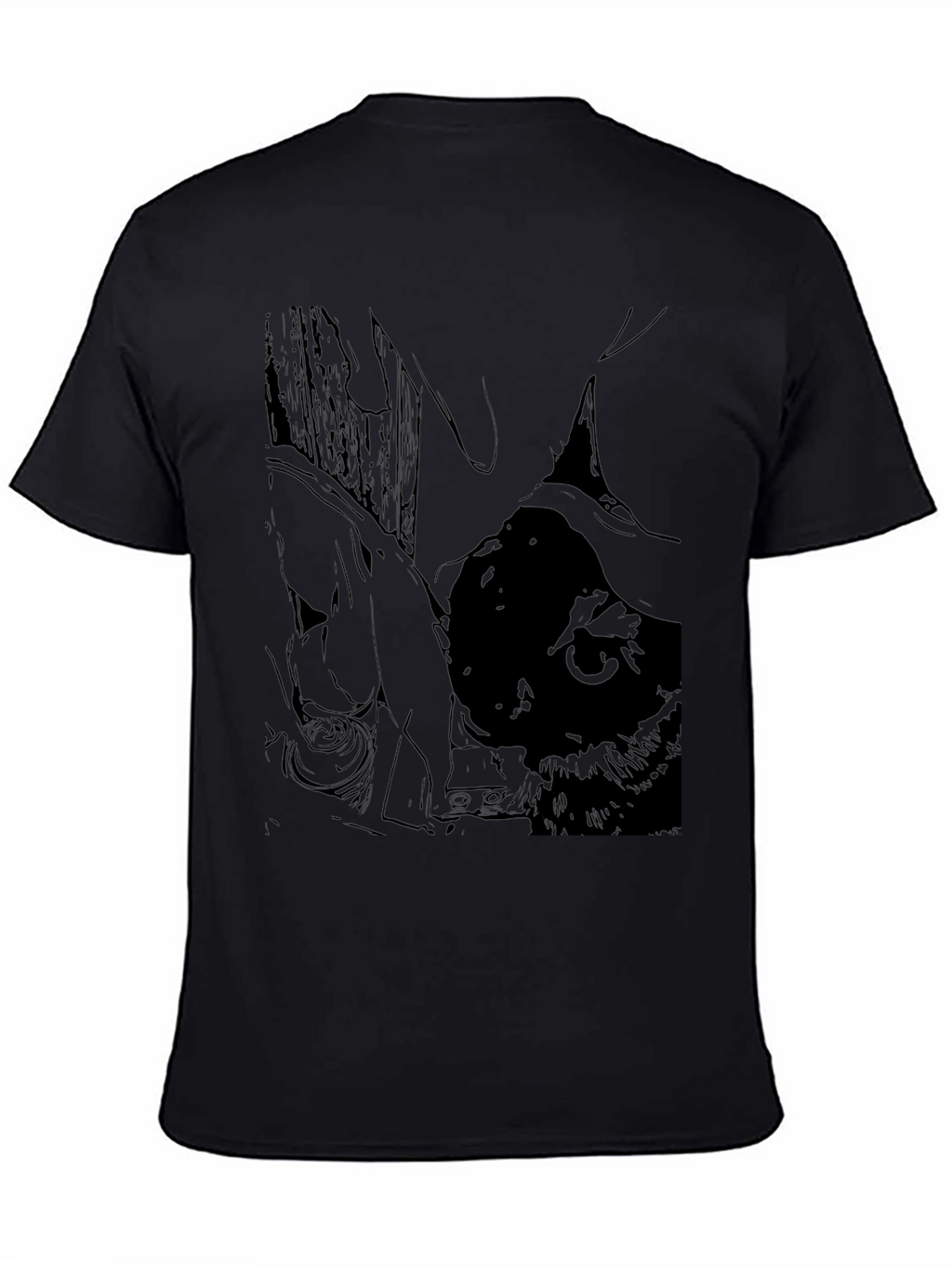Gothic Cat T-Shirt - Unisex Black Tee