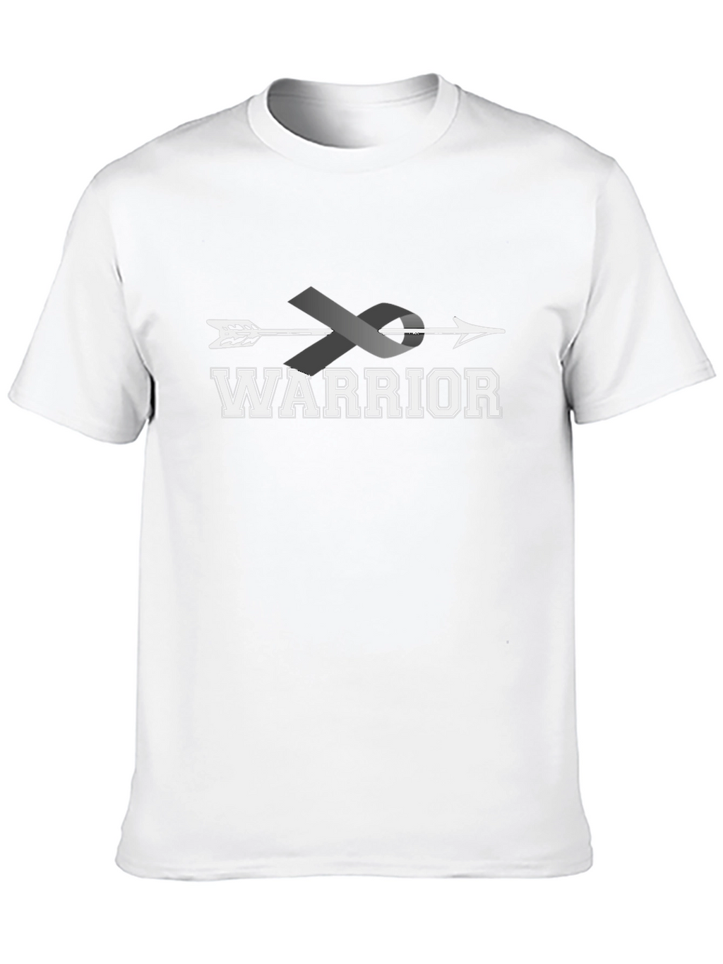 Warrior Ribbon Arrow T-Shirt - Brain Cancer Awareness