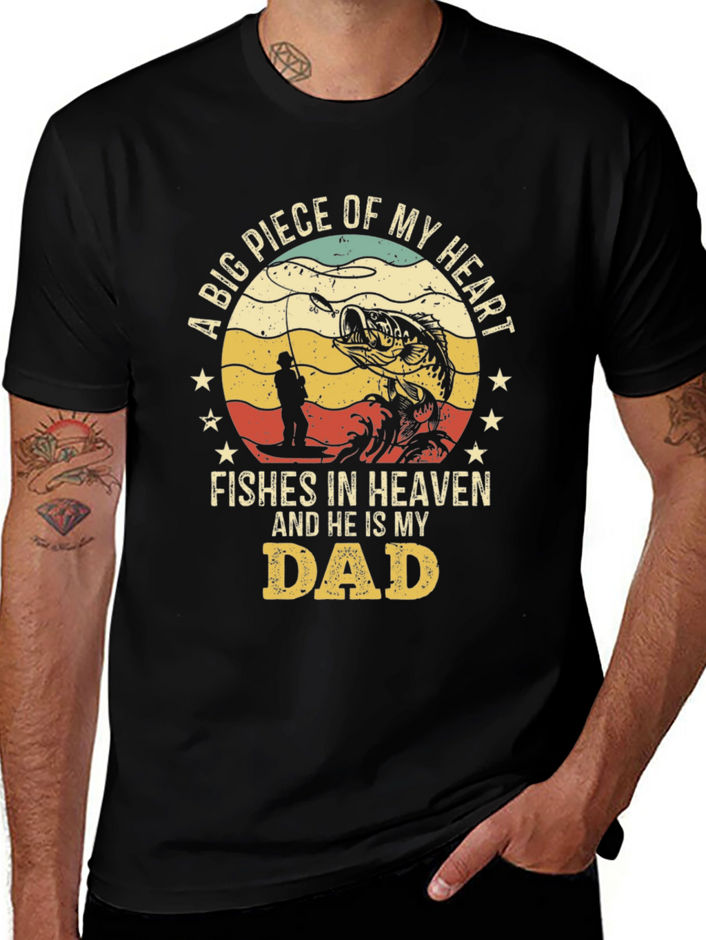 Fishes in Heaven Dad T-Shirt