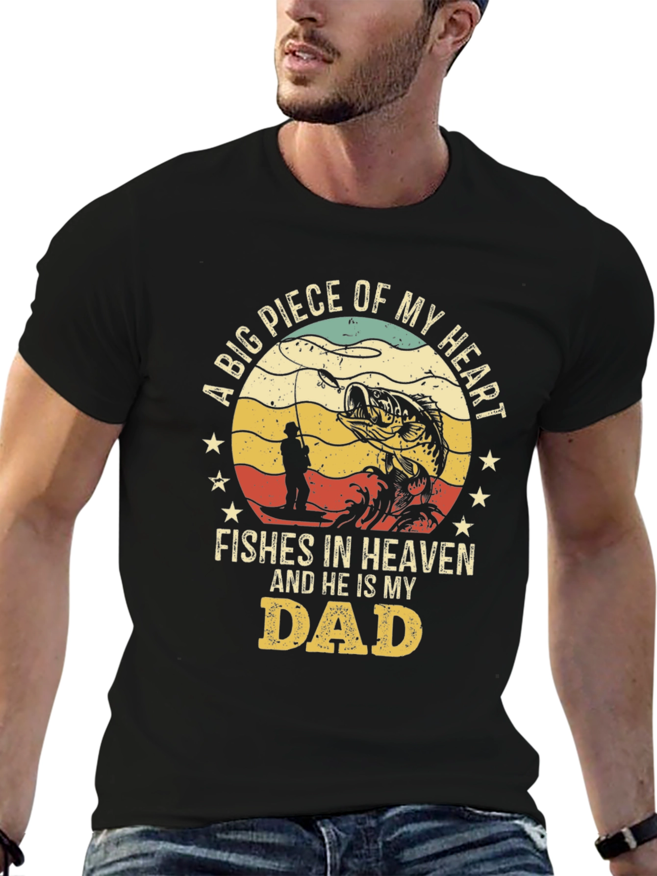 Fishes in Heaven Dad T-Shirt