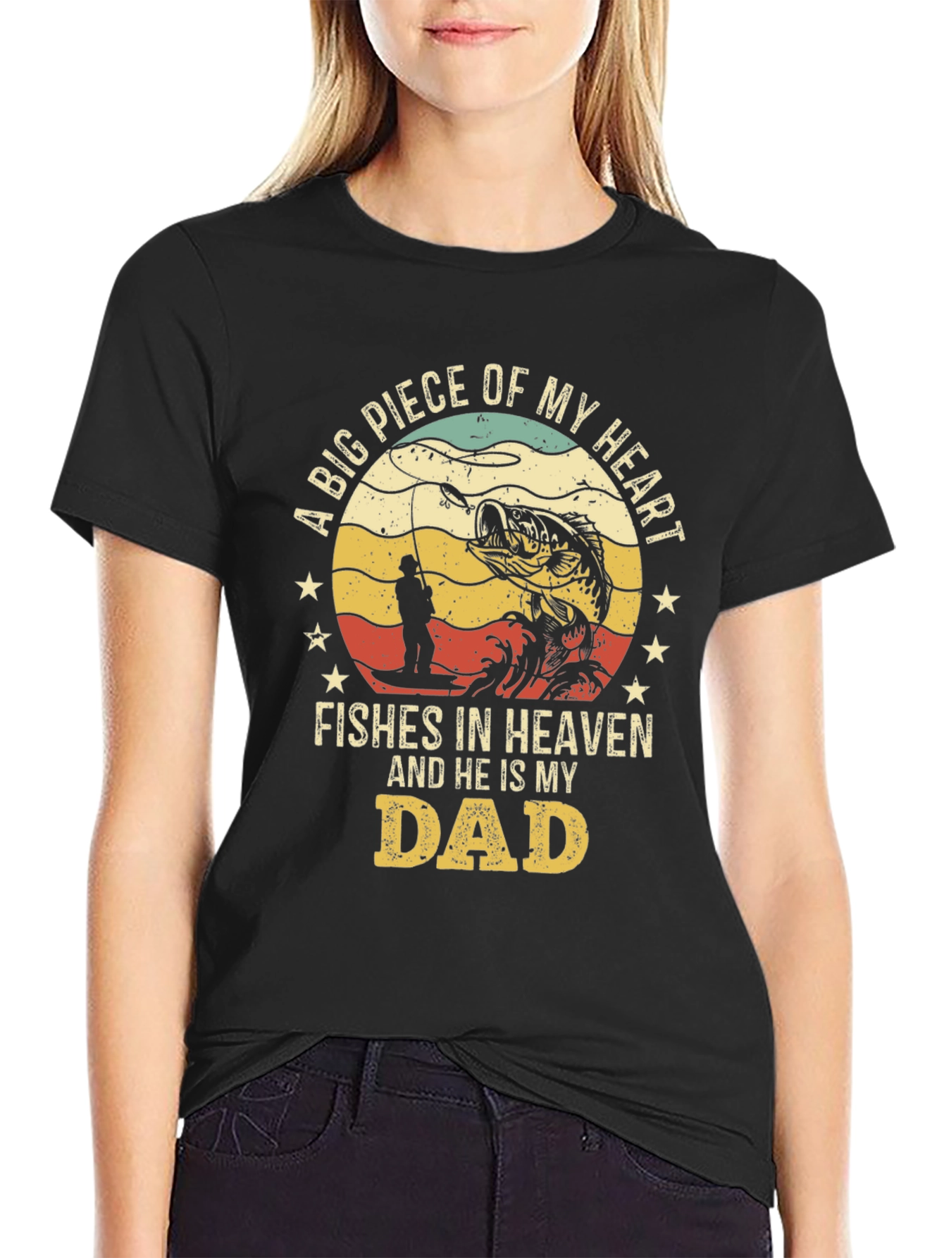 Fishes in Heaven Dad T-Shirt