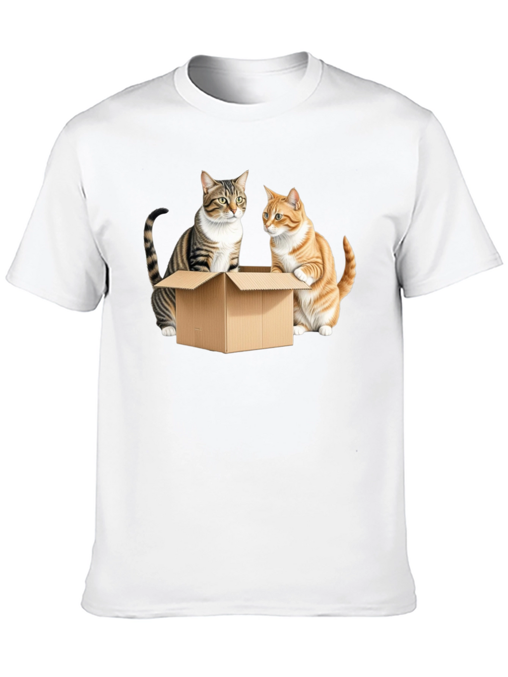 Cats in a Box Graphic Tee - Black Cotton