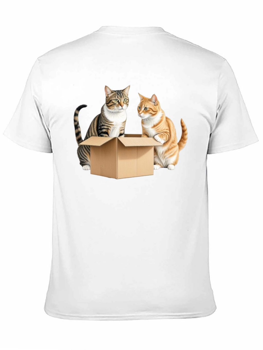 Cats in a Box Graphic Tee - Black Cotton