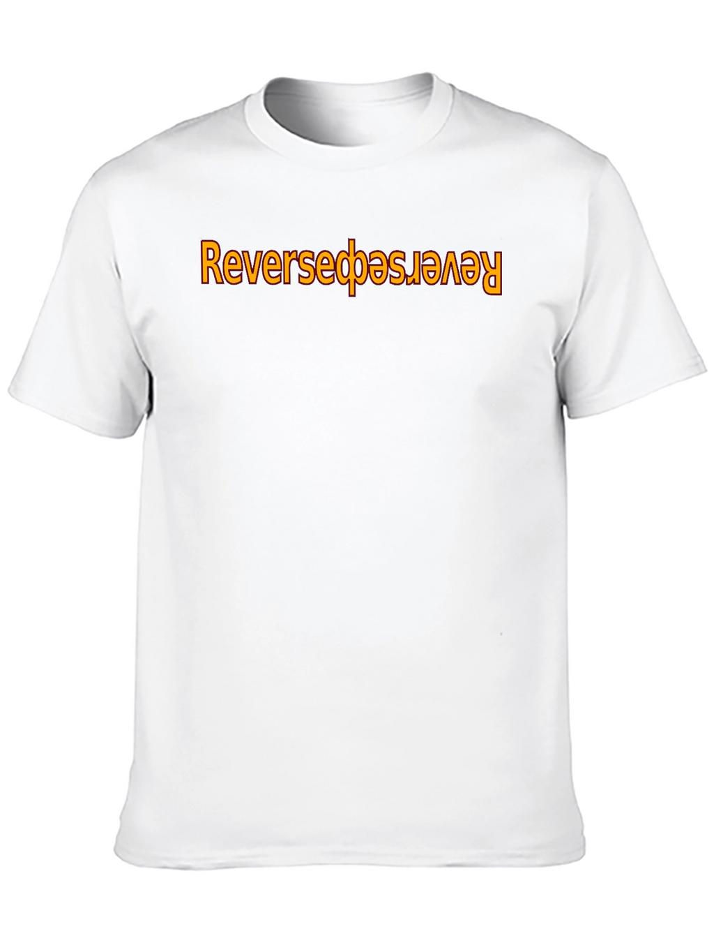 Reversed Text Black T-Shirt