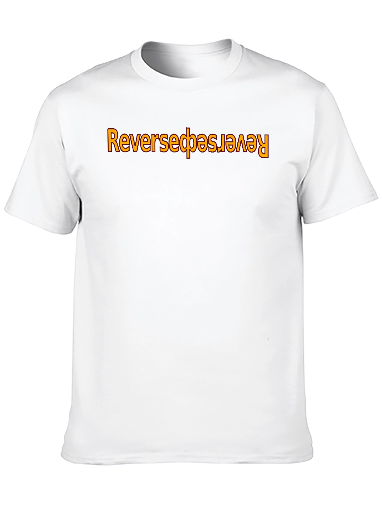 Reversed Text Black T-Shirt