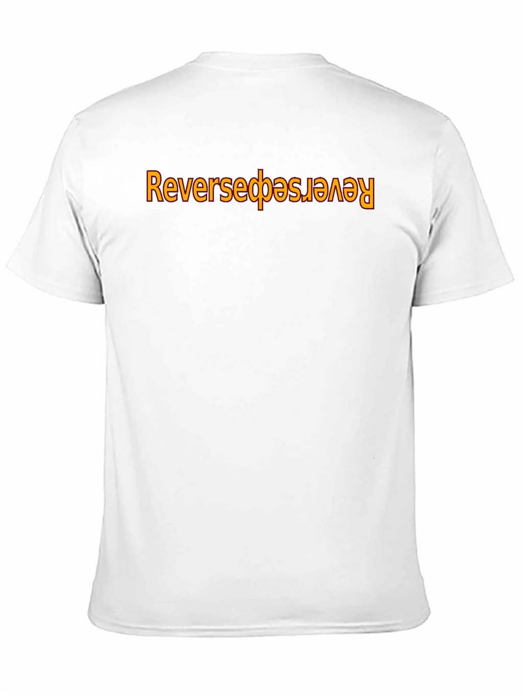 Reversed Text Black T-Shirt