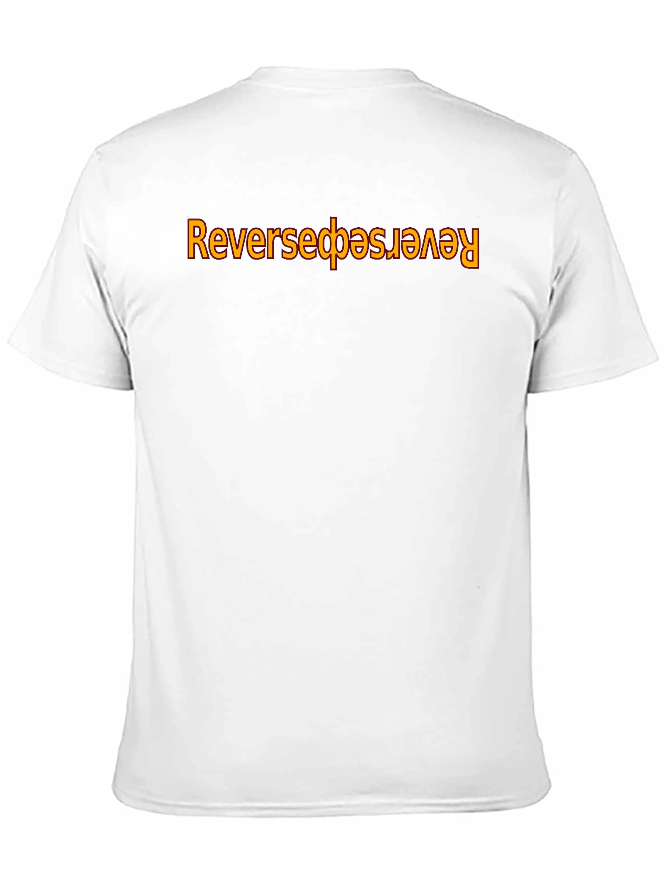Reversed Text Black T-Shirt