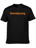 Reversed Text Black T-Shirt