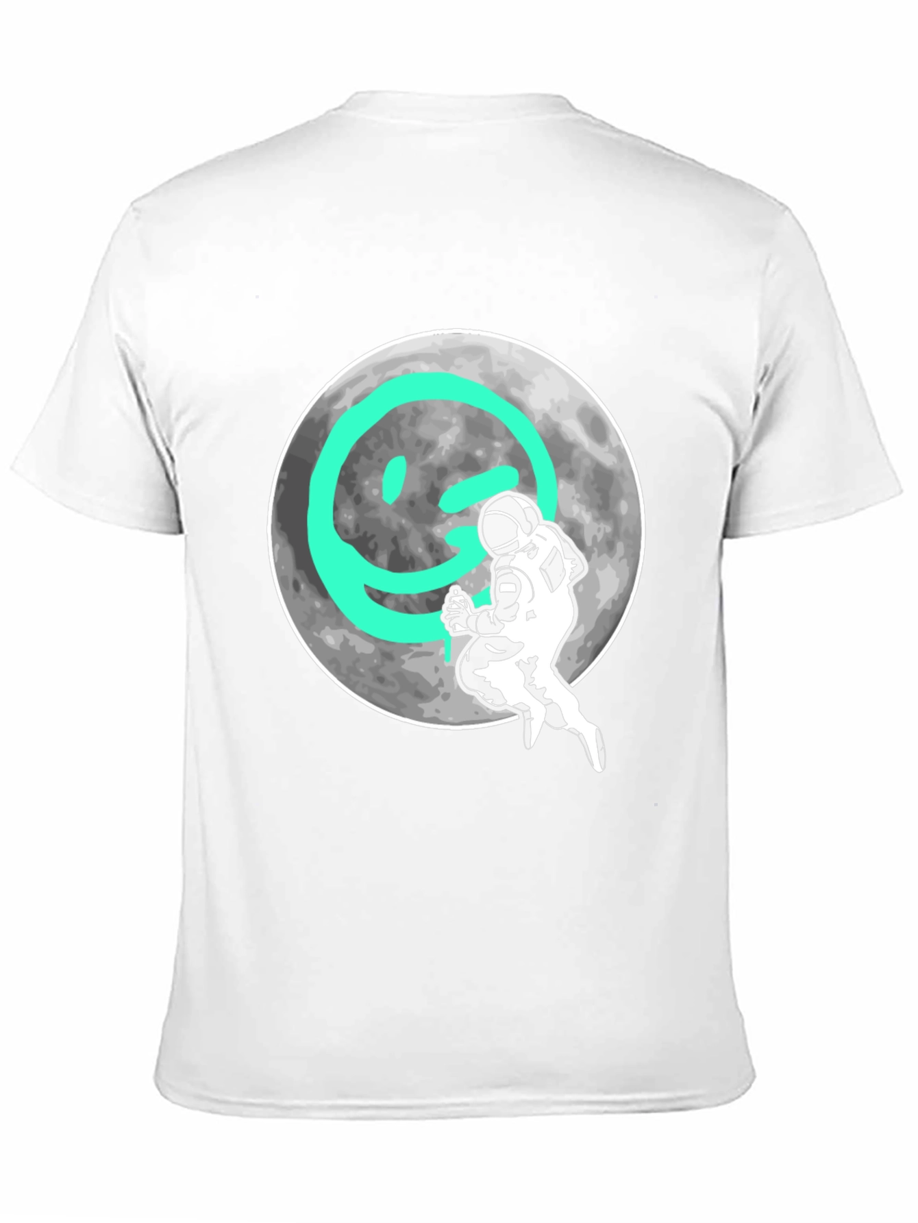 Astronaut Moon Graphic Tee - Trendy Black T-Shirt
