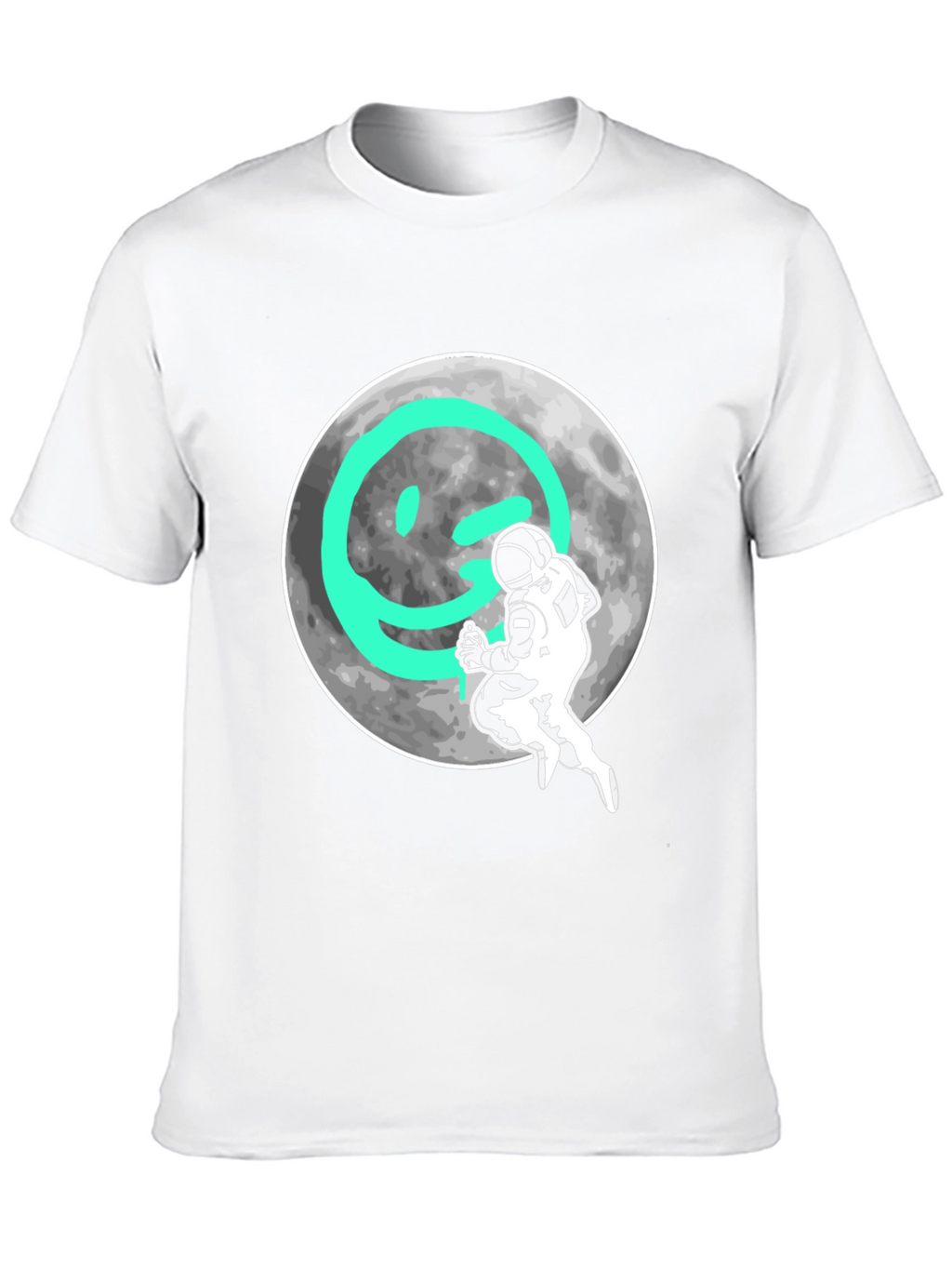 Astronaut Moon Graphic Tee - Trendy Black T-Shirt