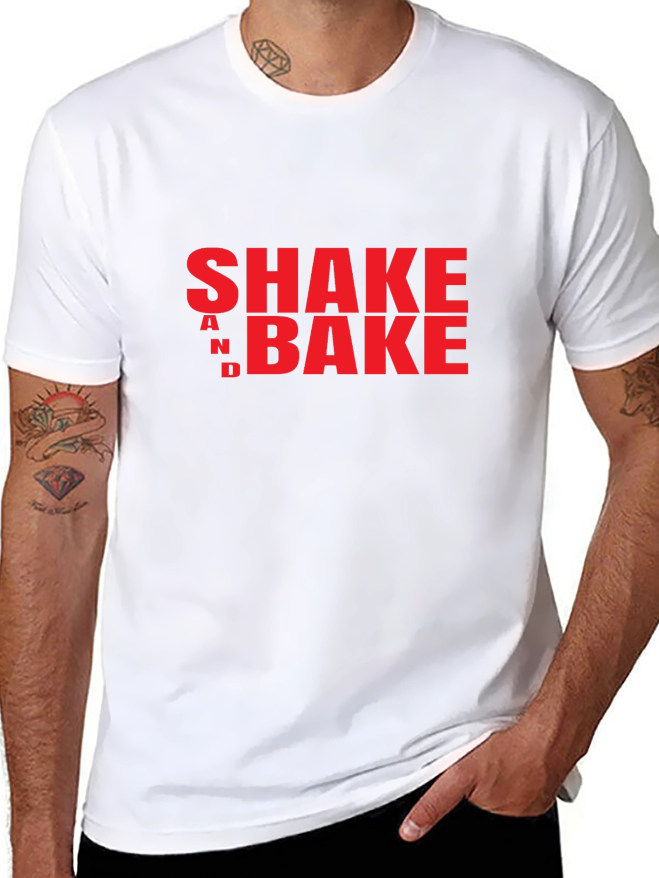 Shake and Bake Graphic T-Shirt - Bold Red Print