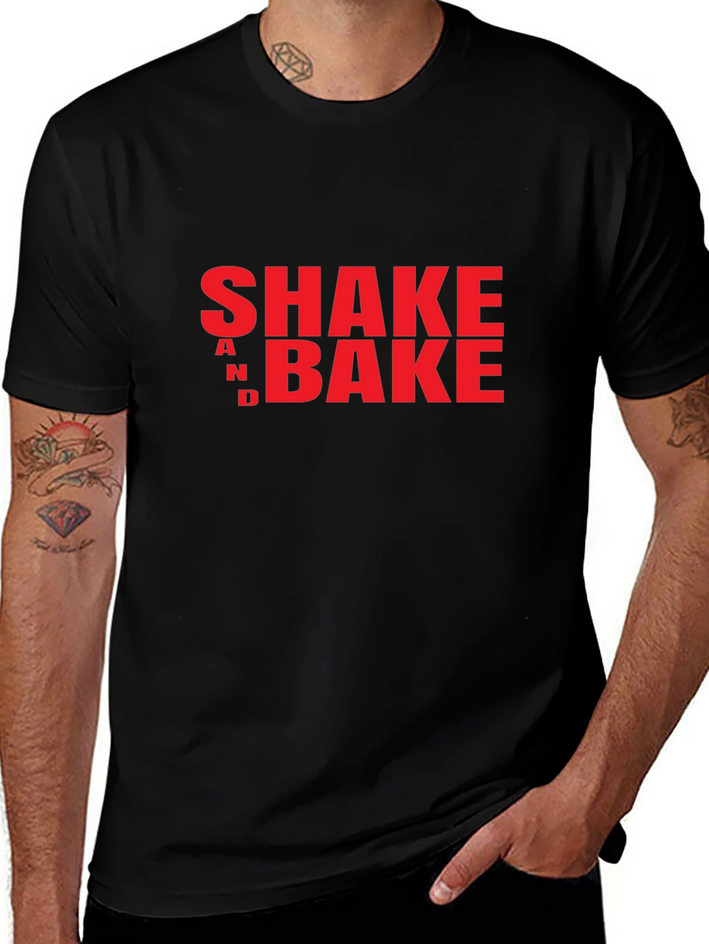 Shake and Bake Graphic T-Shirt - Bold Red Print