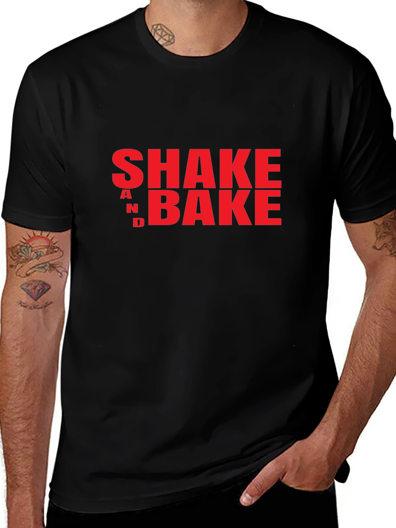 Shake and Bake Graphic T-Shirt - Bold Red Print