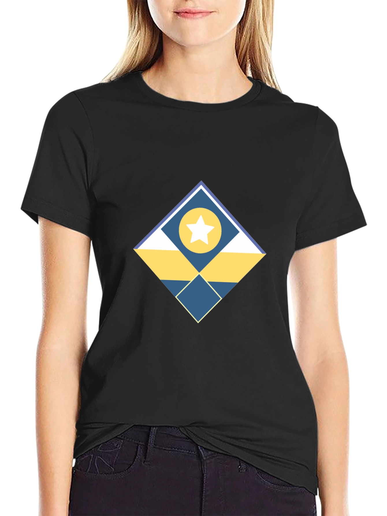 Geometric Star Graphic Tee - Modern Design