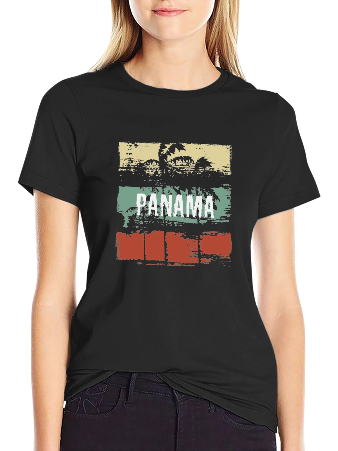 Panama Palm Tree T-Shirt - Tropical Vacation Vibes
