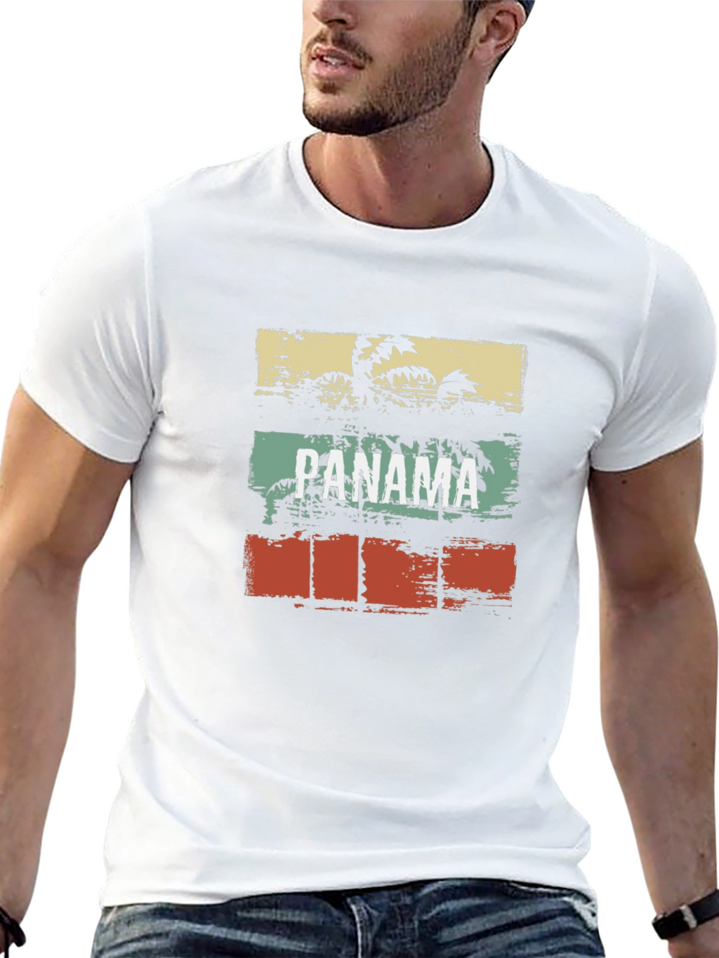 Panama Palm Tree T-Shirt - Tropical Vacation Vibes