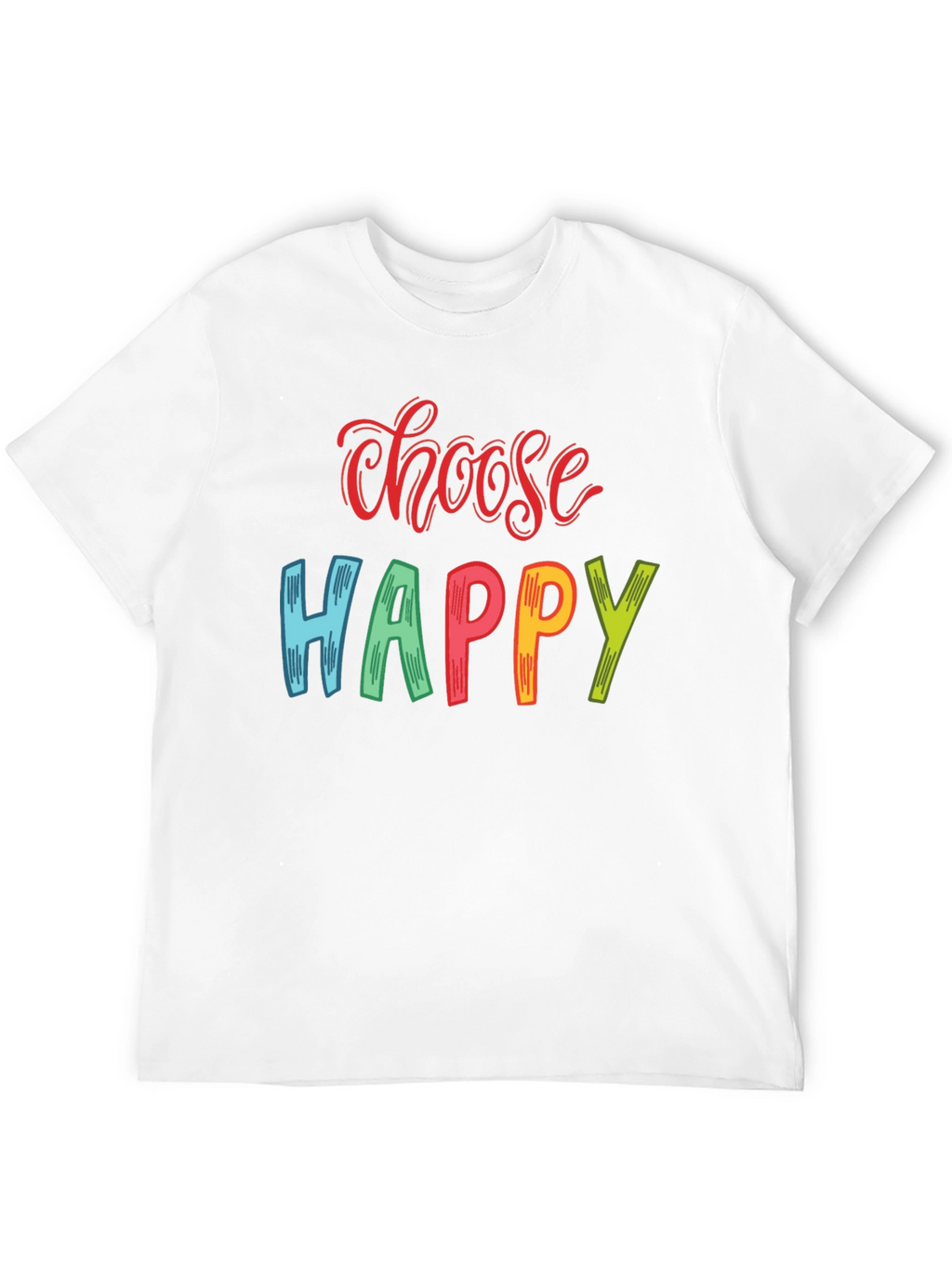 Choose Happy Graphic Tee - Positive Vibes Shirt