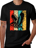 Retro Owl Graphic Tee - Stylish Bird Print Shirt