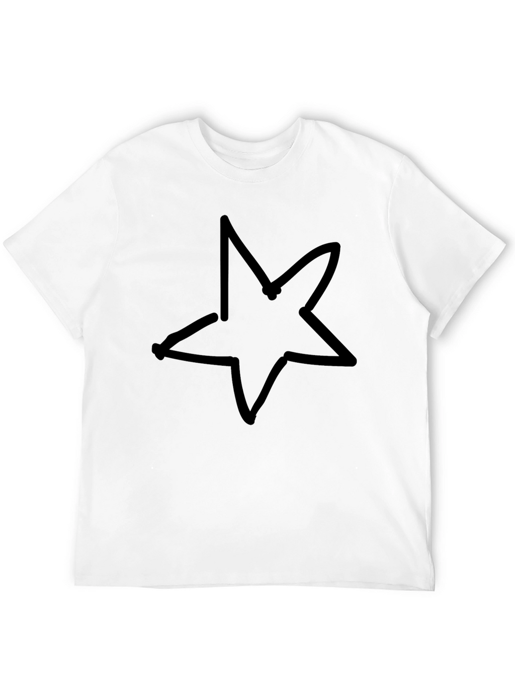 Black Star Graphic T-Shirt - Casual Style