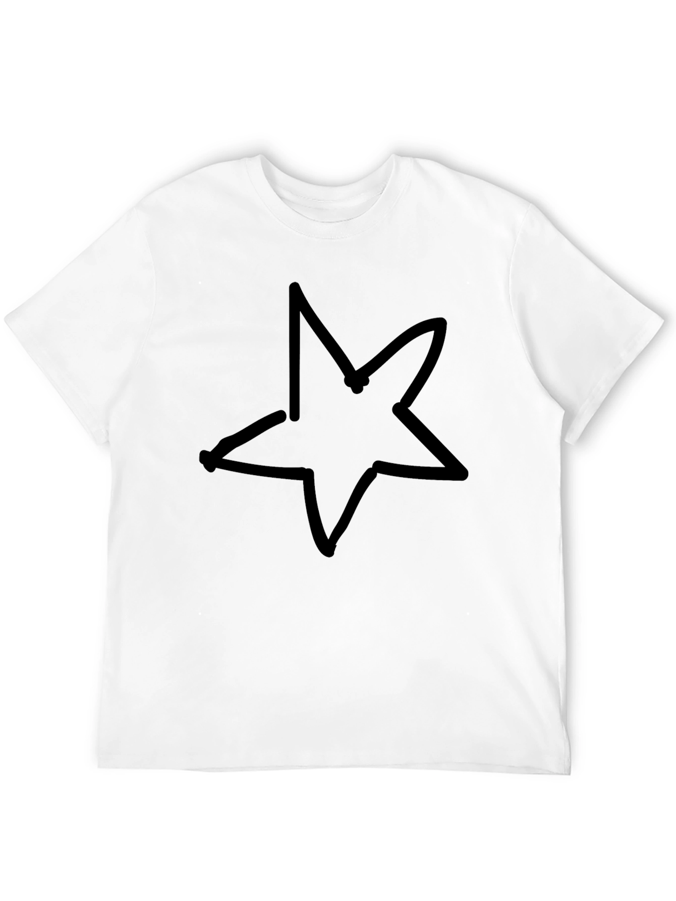 Black Star Graphic T-Shirt - Casual Style