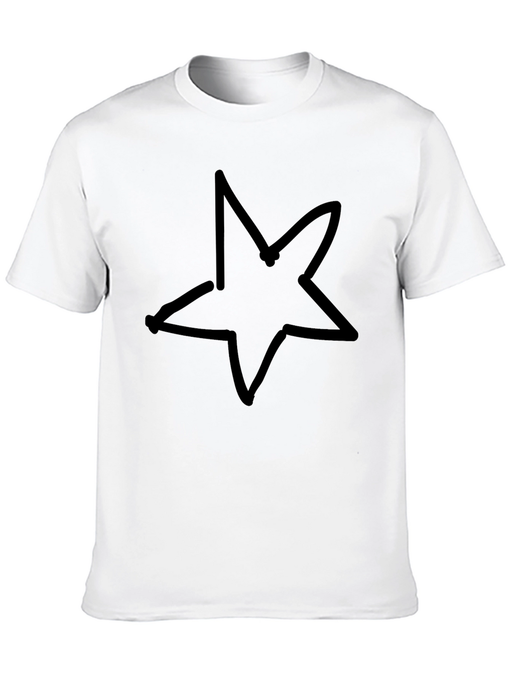 Black Star Graphic T-Shirt - Casual Style