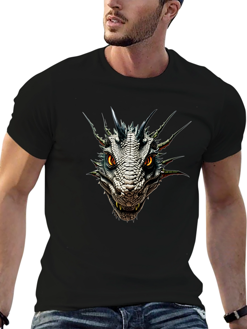 Dragon Head Graphic Tee - Fierce Style