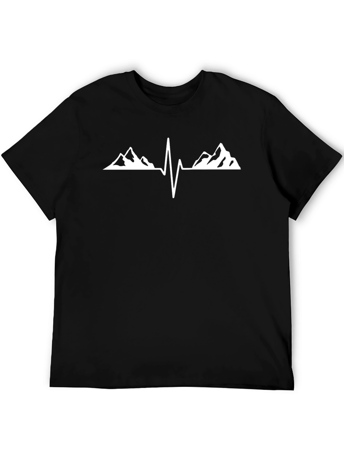 Mountain Heartbeat Black Tee - Adventure Ready!