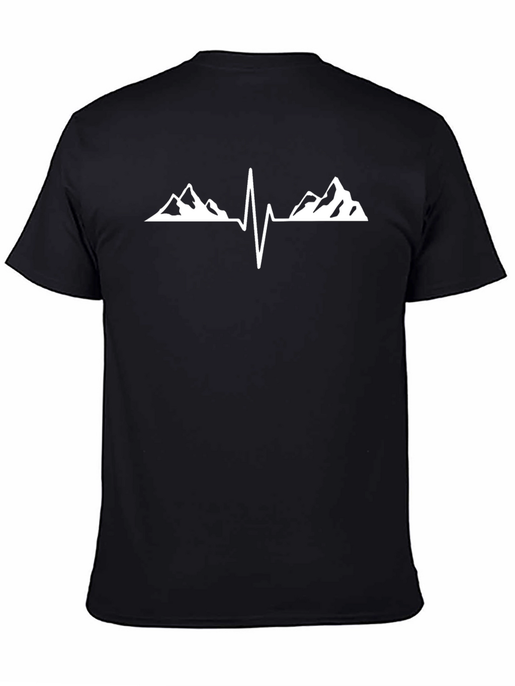 Mountain Heartbeat Black Tee - Adventure Ready!