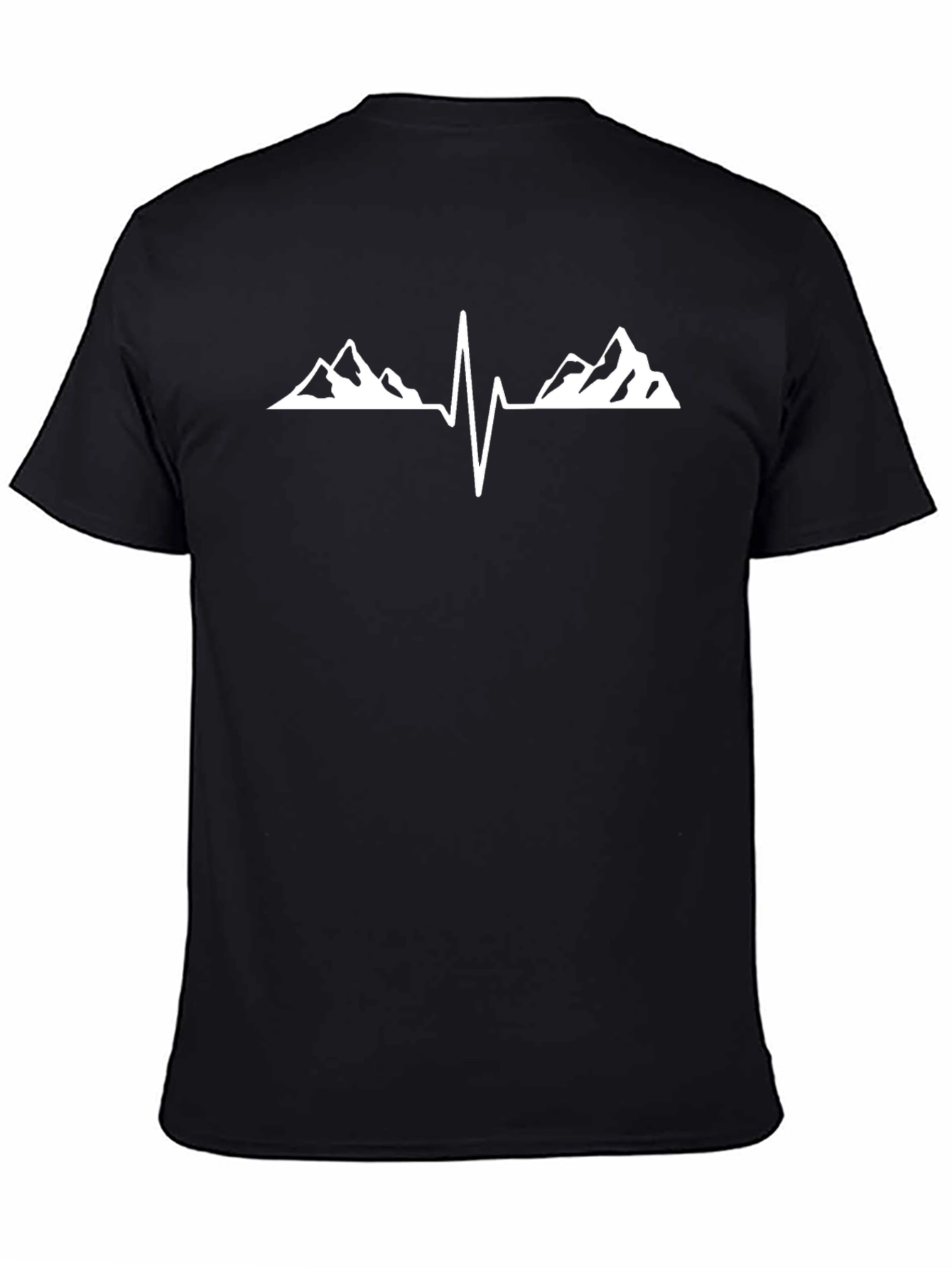Mountain Heartbeat Black Tee - Adventure Ready!
