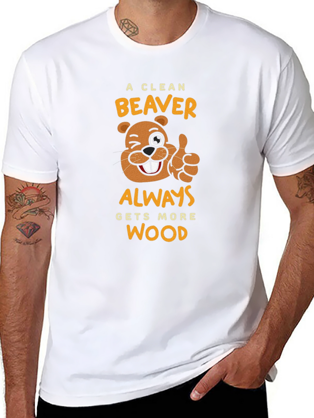 A Clean Beaver Gets More Wood Black T-Shirt