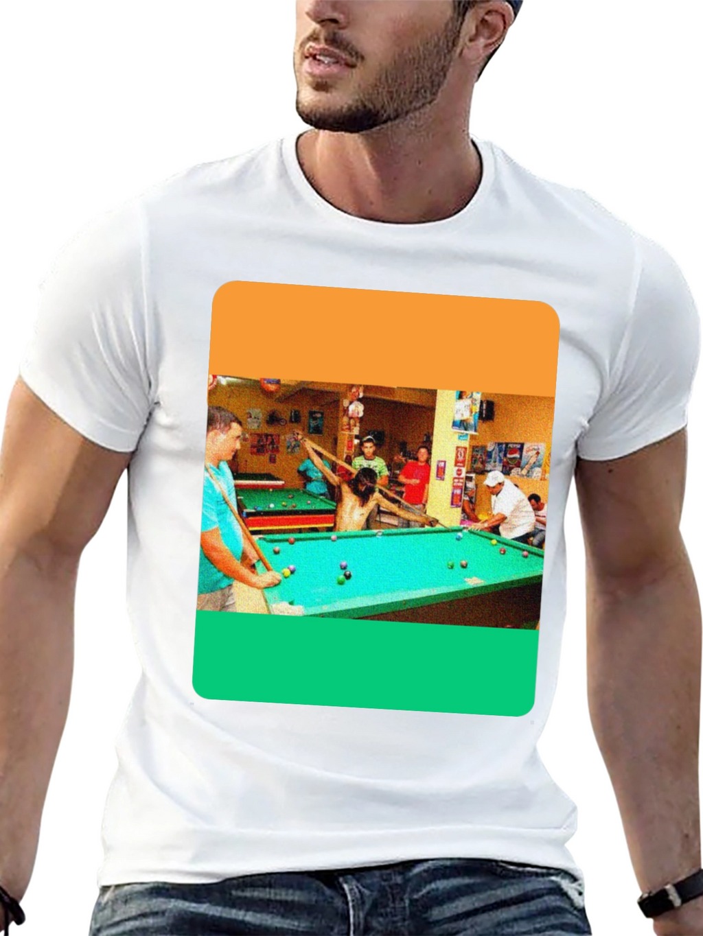 Billiard Jesus Graphic T-Shirt