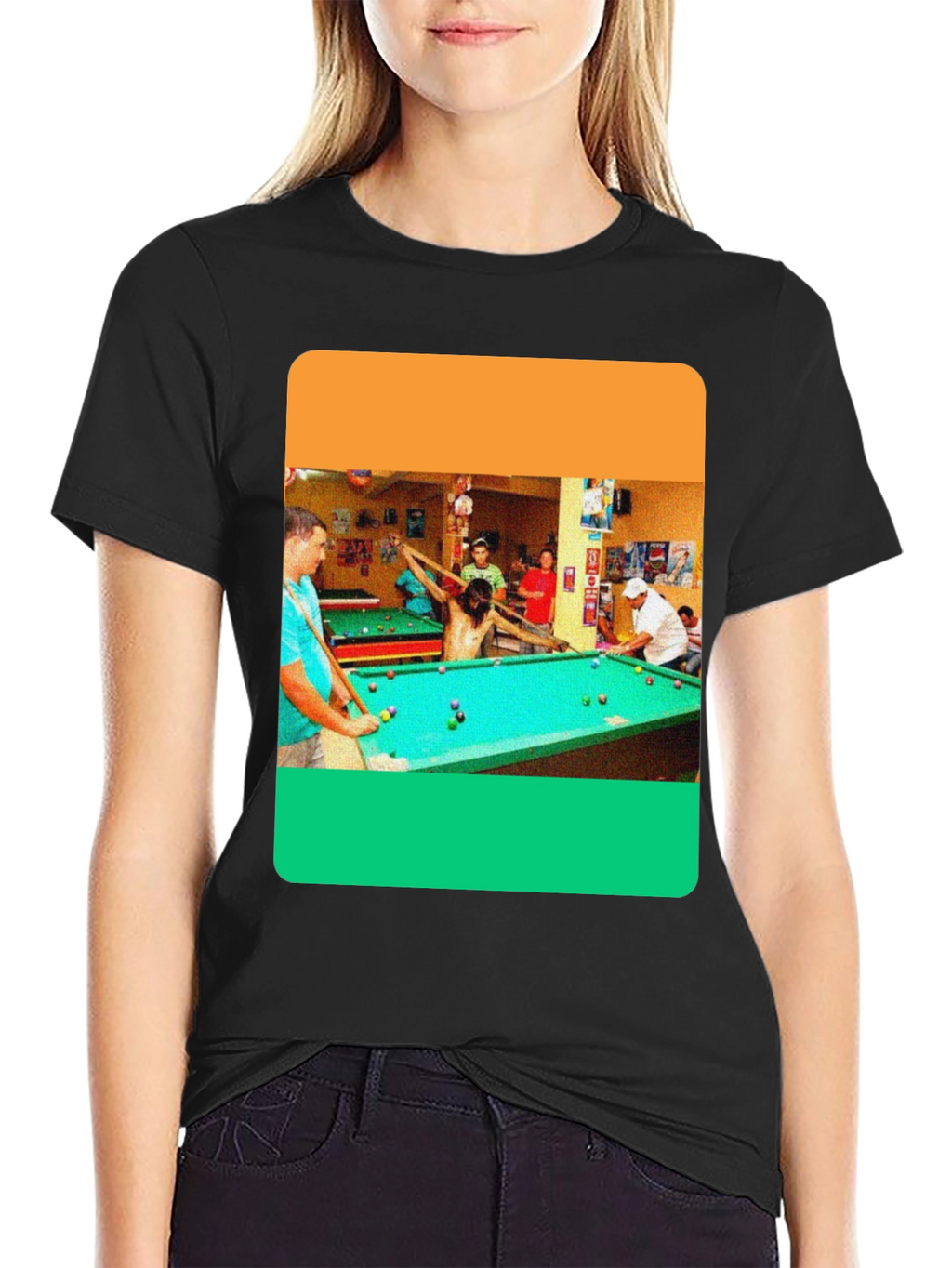 Billiard Jesus Graphic T-Shirt