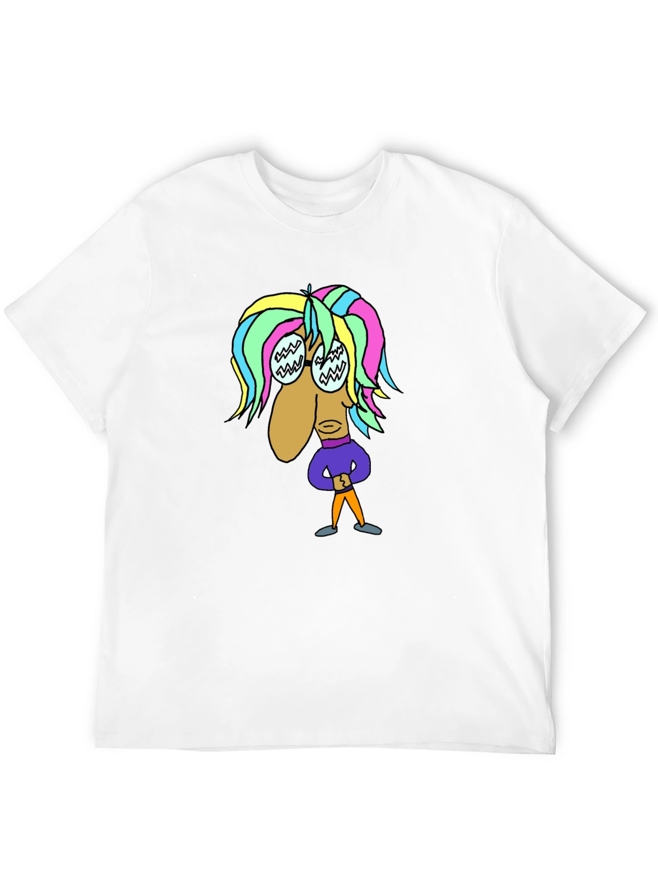 Cartoon Character Graphic Black Tee