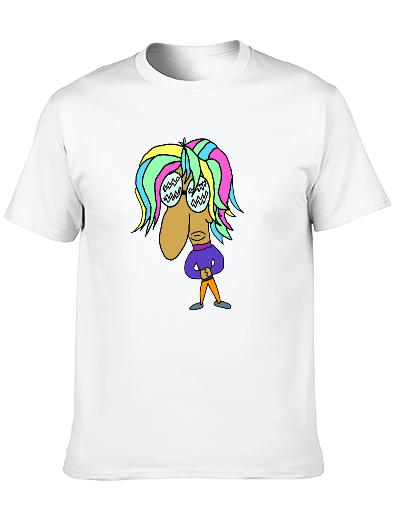 Cartoon Character Graphic Black Tee