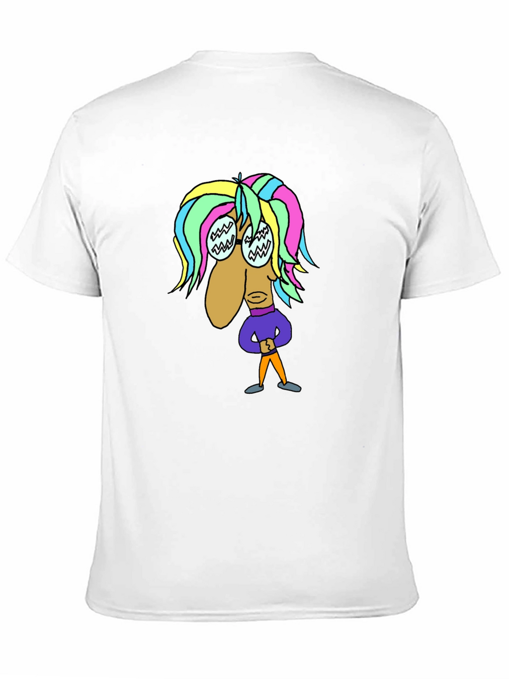 Cartoon Character Graphic Black Tee