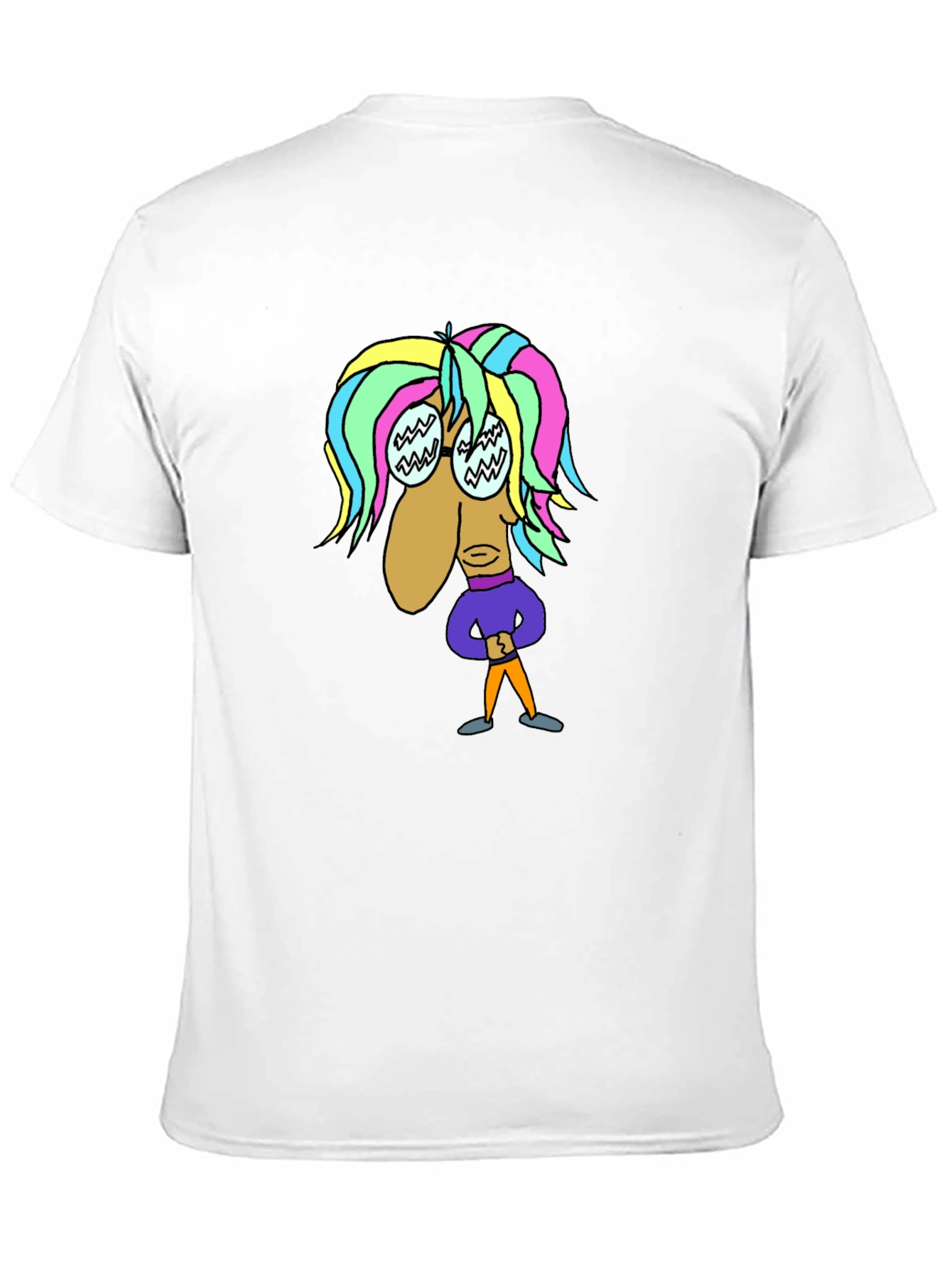 Cartoon Character Graphic Black Tee