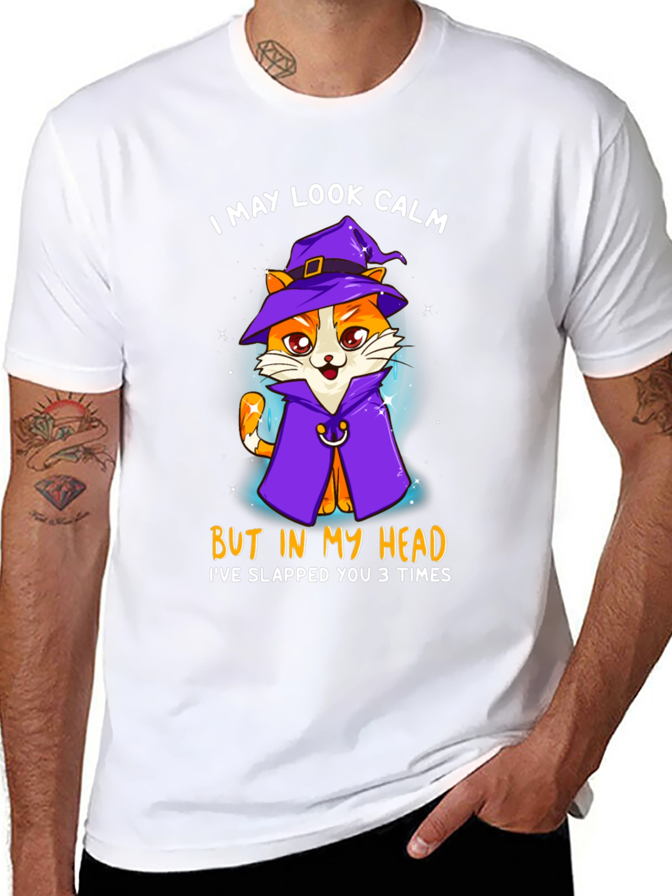 Cat Witch T-Shirt - I May Look Calm Tee
