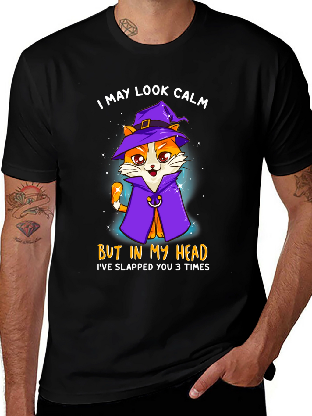 Cat Witch T-Shirt - I May Look Calm Tee