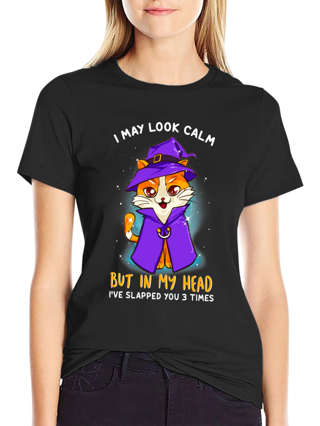 Cat Witch T-Shirt - I May Look Calm Tee