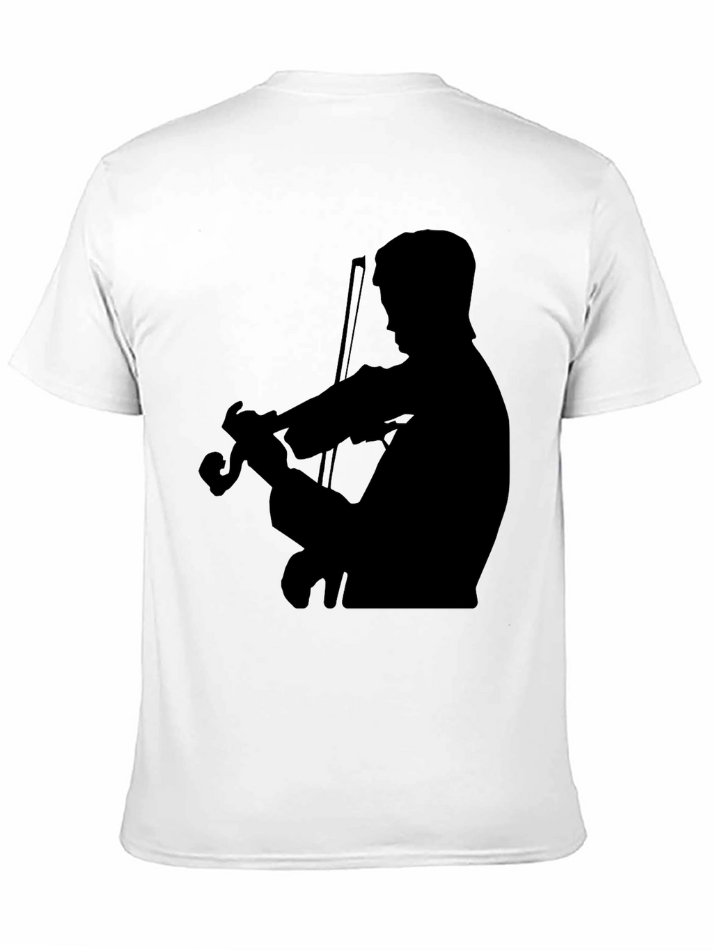 Violinist Silhouette Graphic Tee - Classic Black T-Shirt