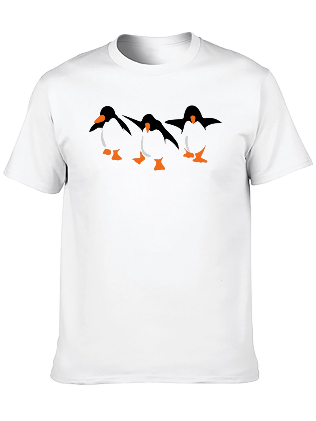 Penguin Parade Graphic Tee - Black Casual T-Shirt